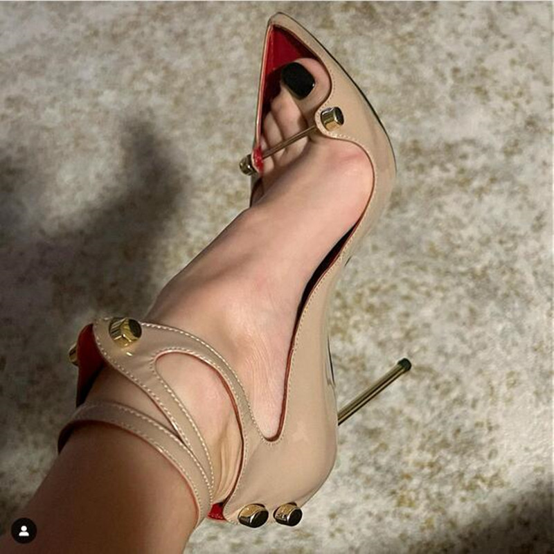 Women'S Shoes Hands Free - 10 cm metalen sandalen met hoge
