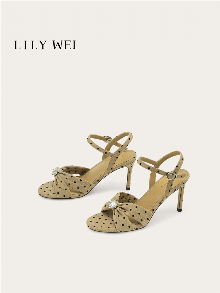 Women'S Shoes Size 12 - Zomer nieuwe retro polka dot strass