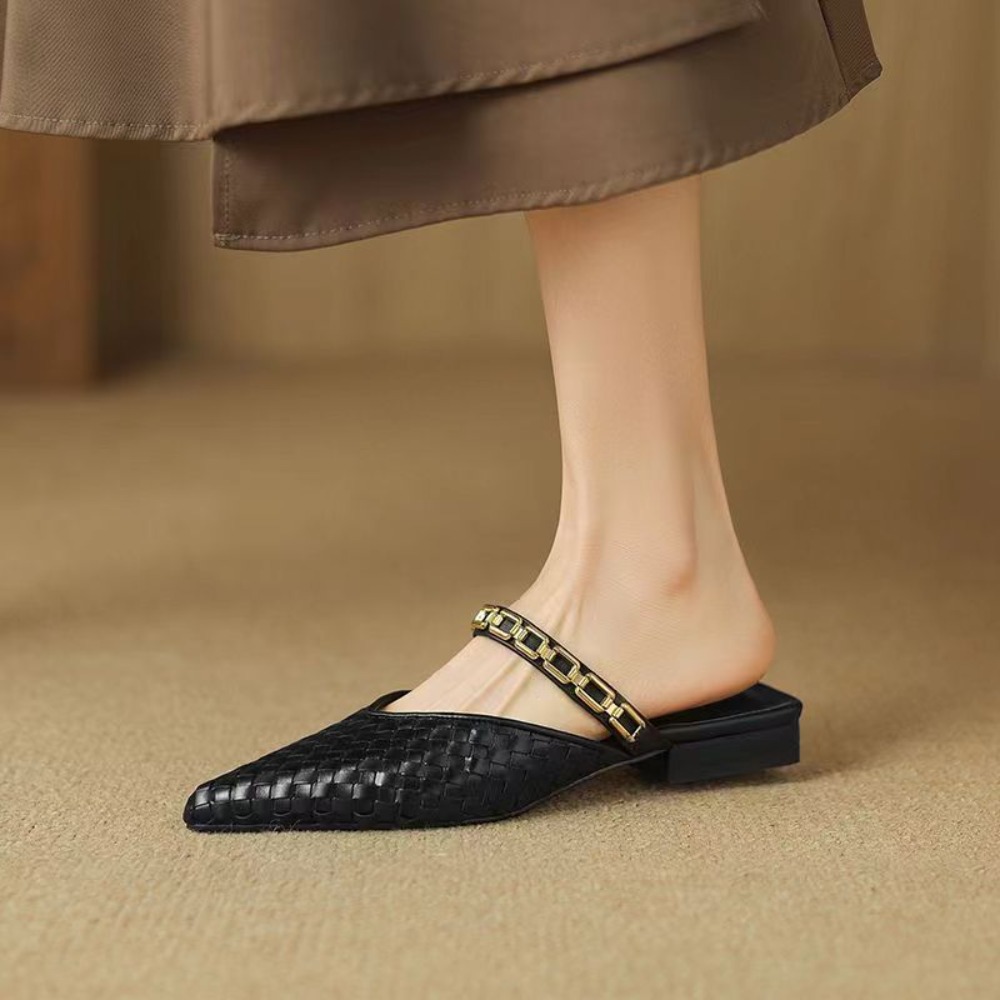 Women'S Shoes Clogs - 2026 Nieuwe Retro Spitse Teen Instappers