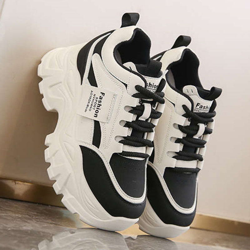 Women'S Shoes Casual Sneakers - Nieuwe Fashion Platform Sneakers met 8cm