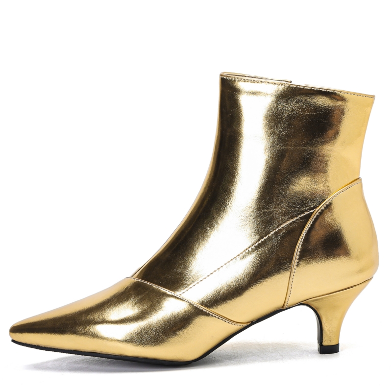 Women'S Shoes Size 12 - Elegante dames enkellaarsjes luxe goud zilver