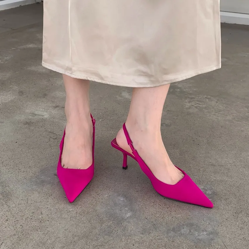 Women'S Shoes Clogs - Lente Nieuwe 2025, Puntige Fijne Hak