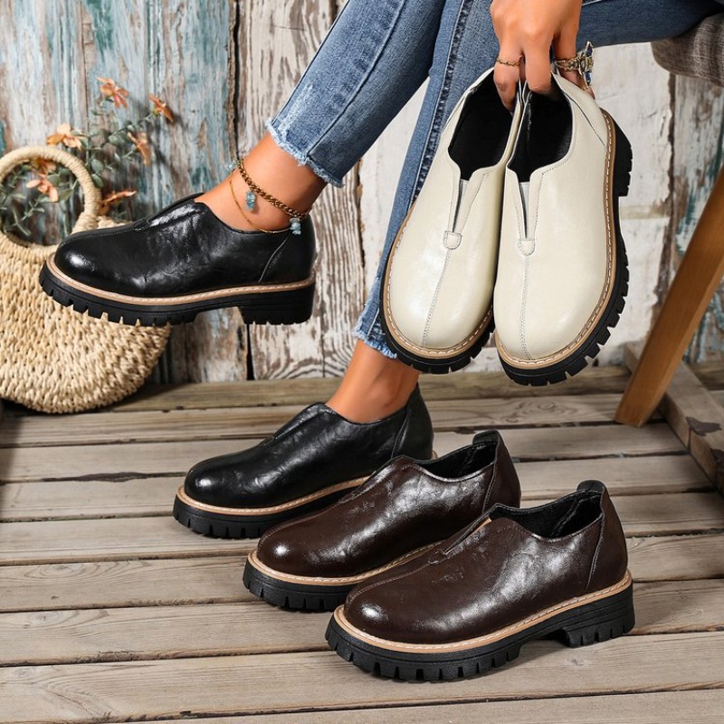 Women Shoes Loafers - Retro Britse stijl damesschoenen lente herfst