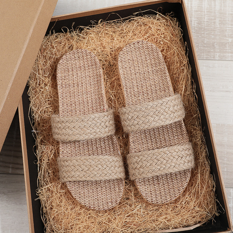Women Shoes Size To Men - Dames binnenpantoffels, vlas slippers, zomerse platte