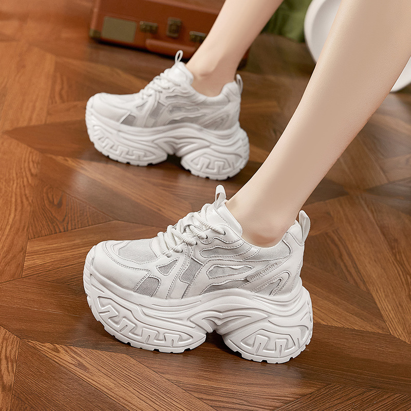 Women'S Shoes Casual Sneakers - Dames Chunky Platform Sneakers Ademend Mesh