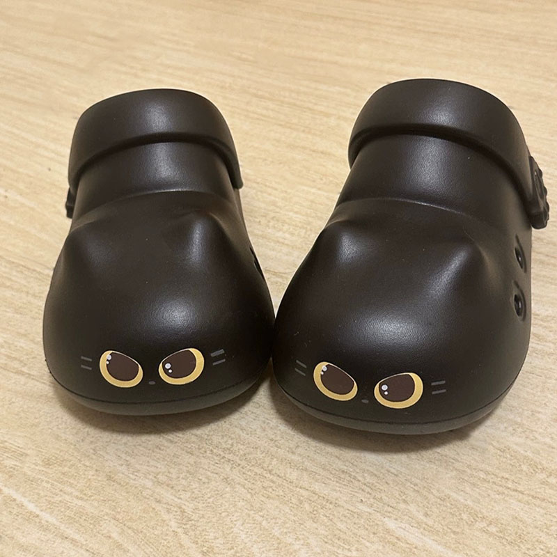 Women'S Shoes Clogs - Nieuwe creatieve zwarte kattenpantoffels voor dames,