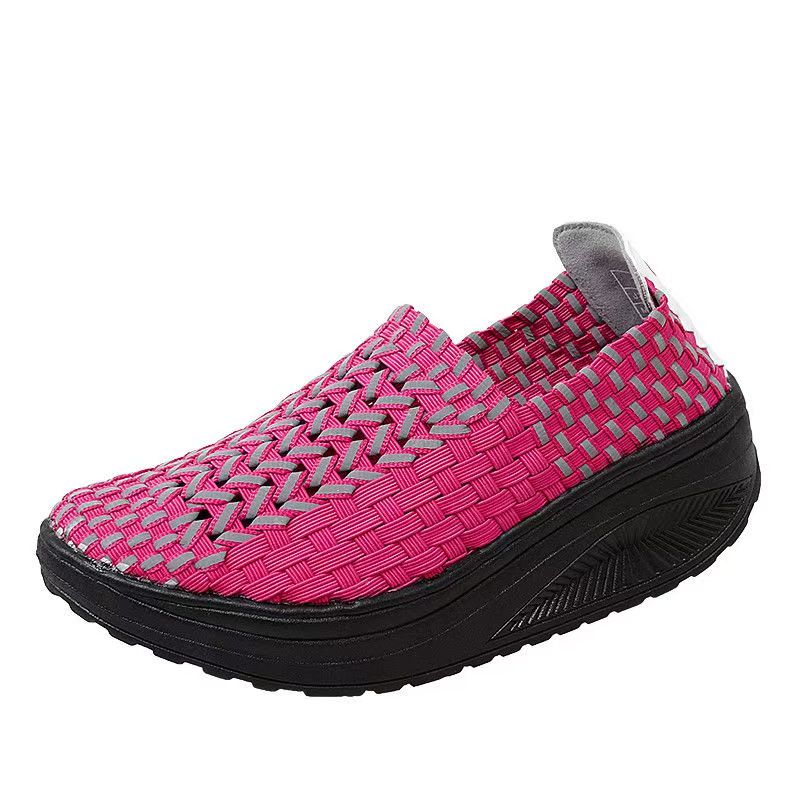 Women'S Shoes Hands Free - Vrouw Handgeweven Wiggen Casual Schoenen Dikke