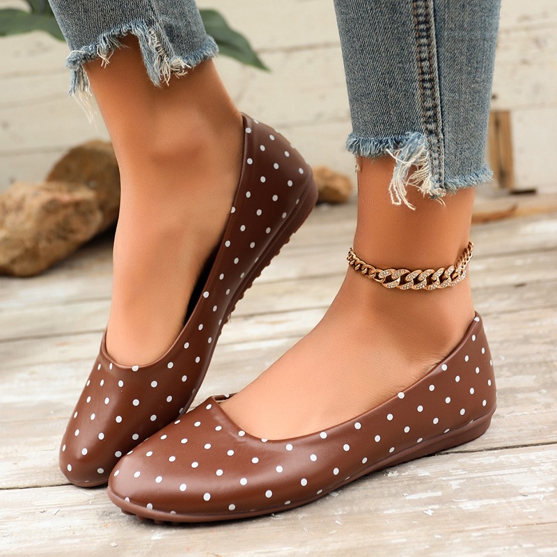 Dames Witte Polka Dot Flats Ro - Women Shoes Loafers recensie en prijs