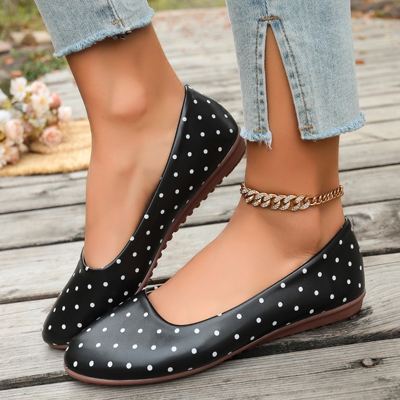 Dames Witte Polka Dot Flats Ro - Women Shoes Loafers recensie en prijs