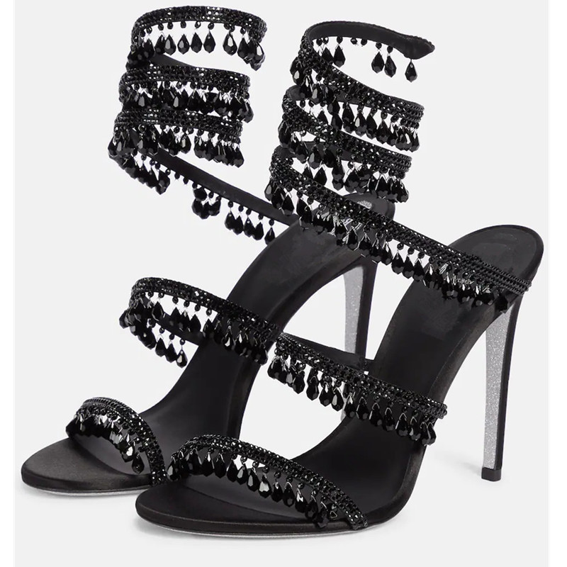 Sexy groene kristallen stilett - Peep Toe Heels recensie en prijs
