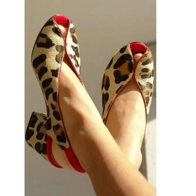 Sandalen met luipaardprint, pe - Peep Toe Heels recensie en prijs
