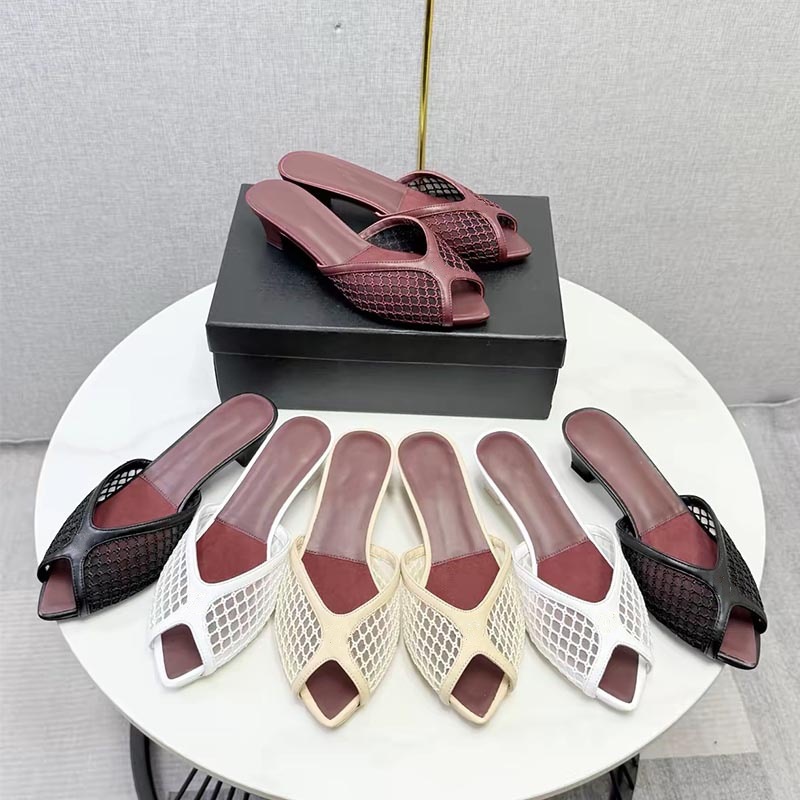 Dames Visnet Mesh Peeptoe Mule - Peep Toe Heels recensie en prijs