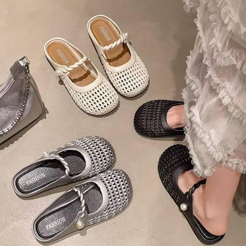 Ademende Baotou-halve pantoffe - Women'S Shoes Hands Free recensie en prijs