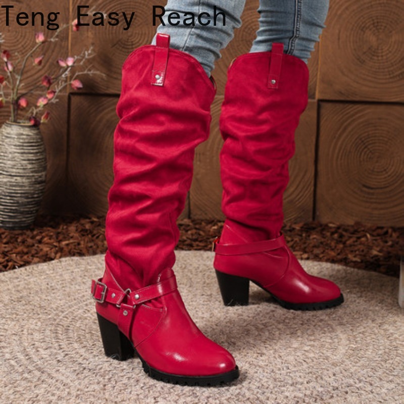 Geplooide dameskniehoge laarze - Women'S Shoes Easy Street recensie en prijs