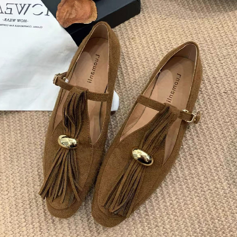 Faux Suede T-Type Flats Damesm - Women Shoes Types recensie en prijs